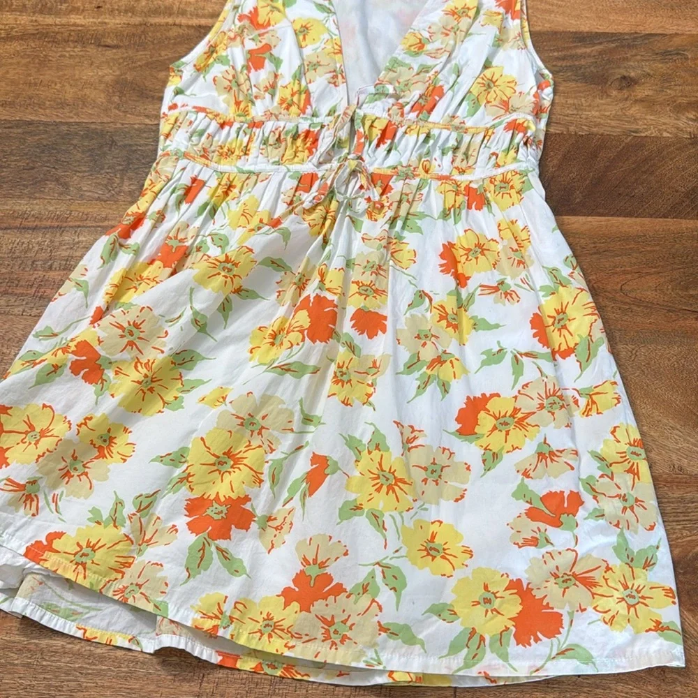 Faithfull The Brand Korita mini dress in palermo floral print retro vacation - Picture 9 of 13